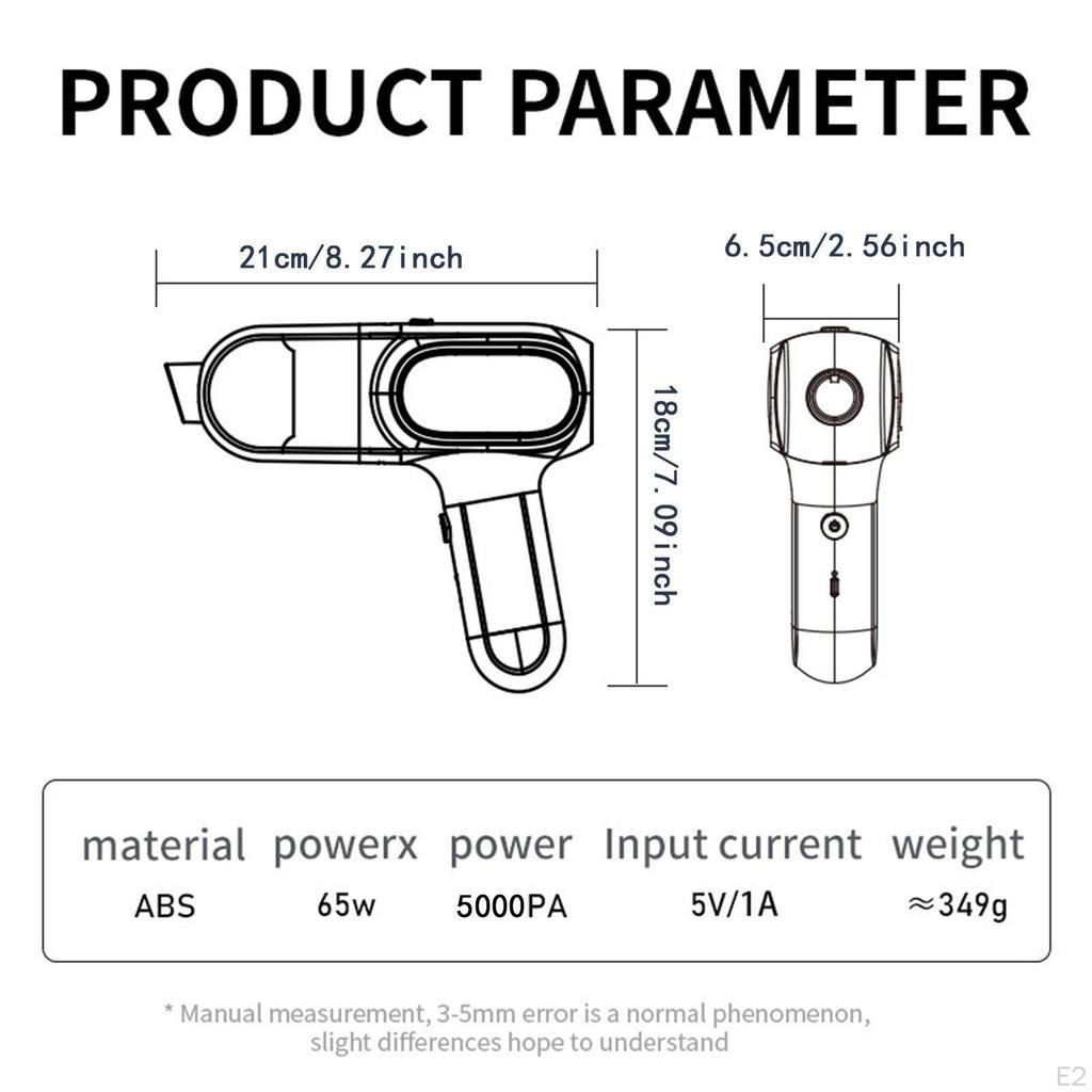 Car Vacuum Cleaner Easy to Use Brushless Auto Accessories Household Portable