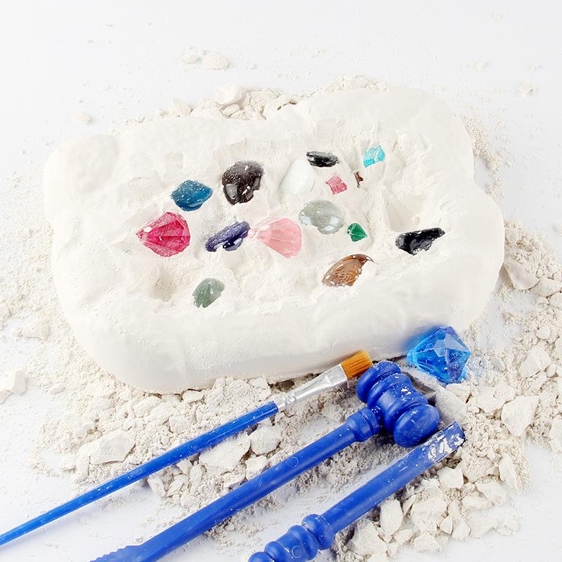 Știință Și Educație Educație, Educație, Arheologie, Excavații de Fosile, Pietre Prețioase, Jucării cu Comori DIY Gips cu Ciocănit Cutie Oarbă, Săpat Cristale