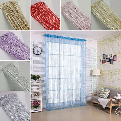 Colorful Line Curtain 100x200cm Door Window Curtain String Curtain  Wedding Party Decoration