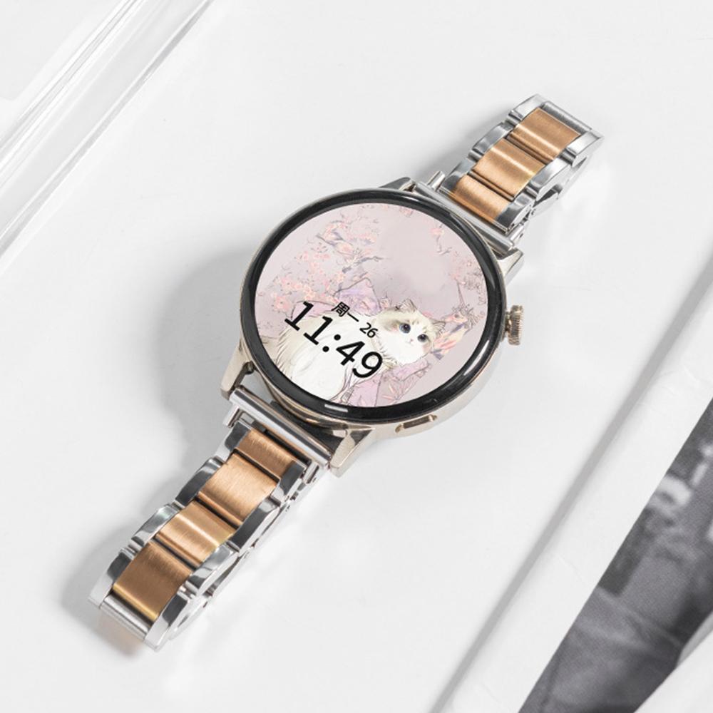 Women Slim Strap for Huawei Watch GT4/5 41mm 5Pro 46mm Stainless Steel Bracelet for Samsung Galaxy 7 6 5 4 40mm 44mm Band Correa