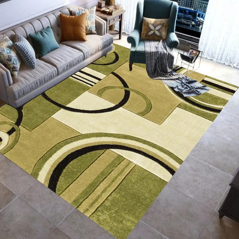 Fashionable Stylish Geometric Lines Washable Modern 3D Printing Carpet Mat Living Room Bedroom Toilets Rugs Area Rug