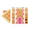 Festival Window Wall Decoration Polyester Gingerbreads House Theme Accessories
