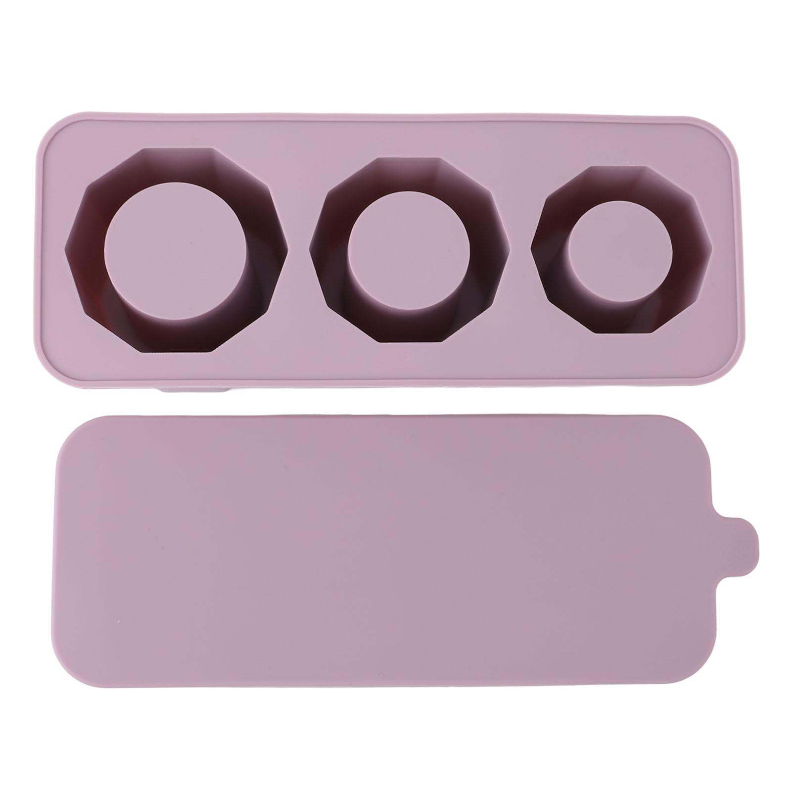 

Tray For Easy To Release Silicone Hollow Cylind Ice Mold with Lid for Ice Drink Whiskey Cocktail