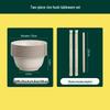 ZISIZ Disposable Wheat Straw Dinnerware Set