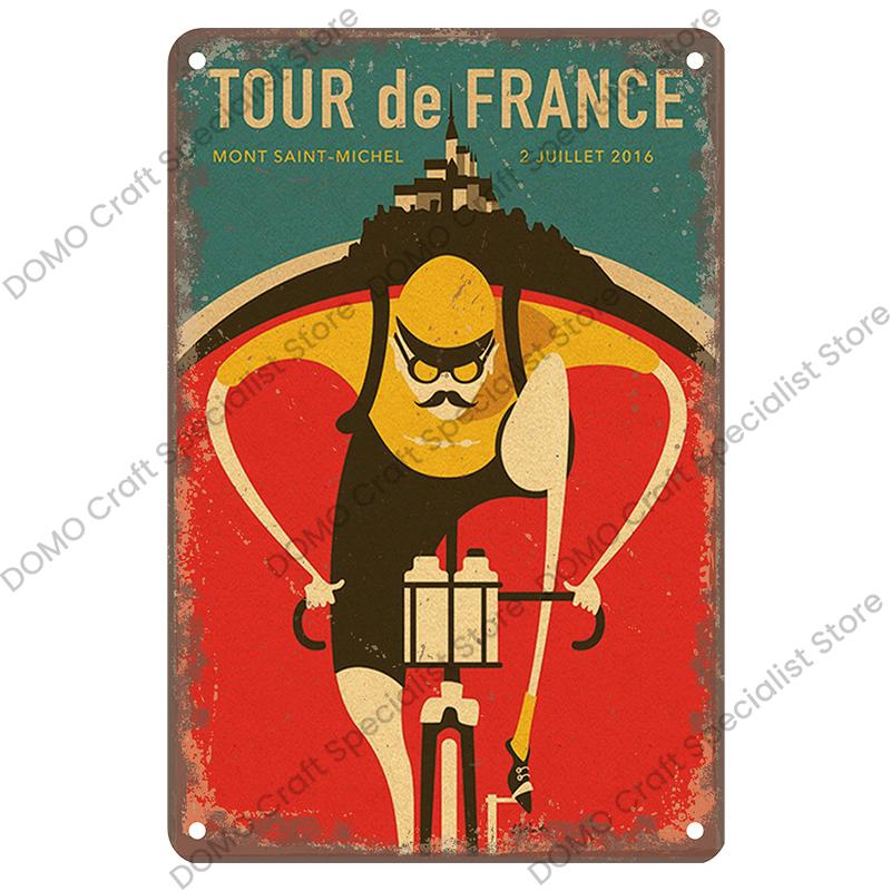 Vintage Bicycle Poster Metal Signs Plaque Retro Bike Cyclocross Metal Plate Tin Sign Garage House Wall Decor 20x30cm