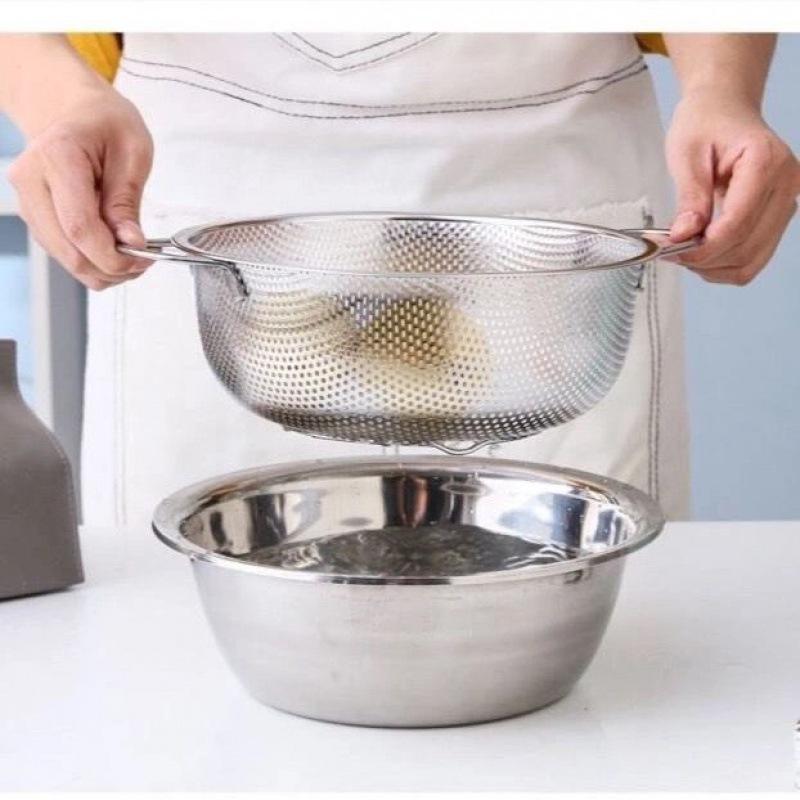 Stainless Steel Sink Drain & Vegetable Washing Basket