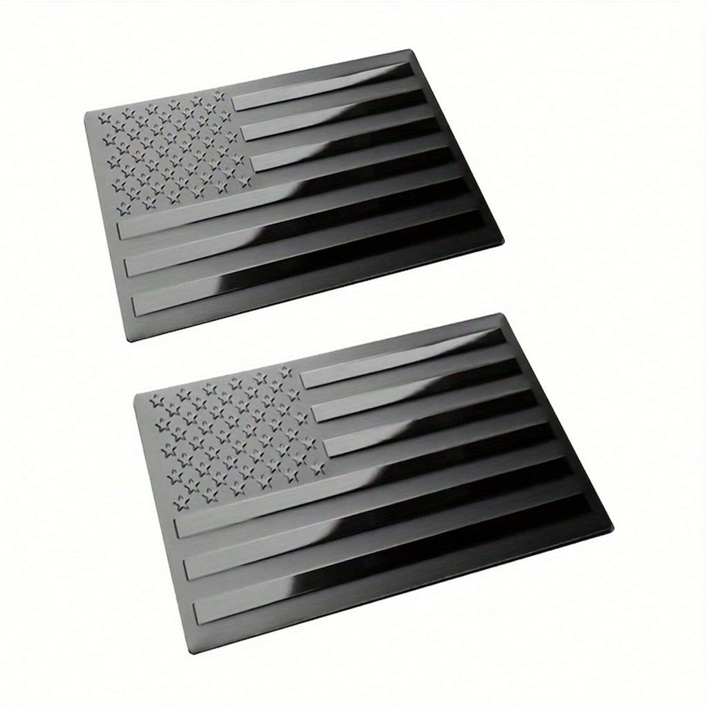 2 pièces Autocollant Décalcomanie Drapeau Américain Noir Mat pour Voiture Badge Décalcomanie Drapeau Américain 3d pour Camion 5 X 3 Découpe pour Décoration de Fenêtre de Véhicule