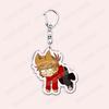 Popular Eddsworld Tord Keychains for Accessories Bag  Anime Comic Ringo Edds Meme Keyrings Jewelry Gamers Fans Friends Gifts