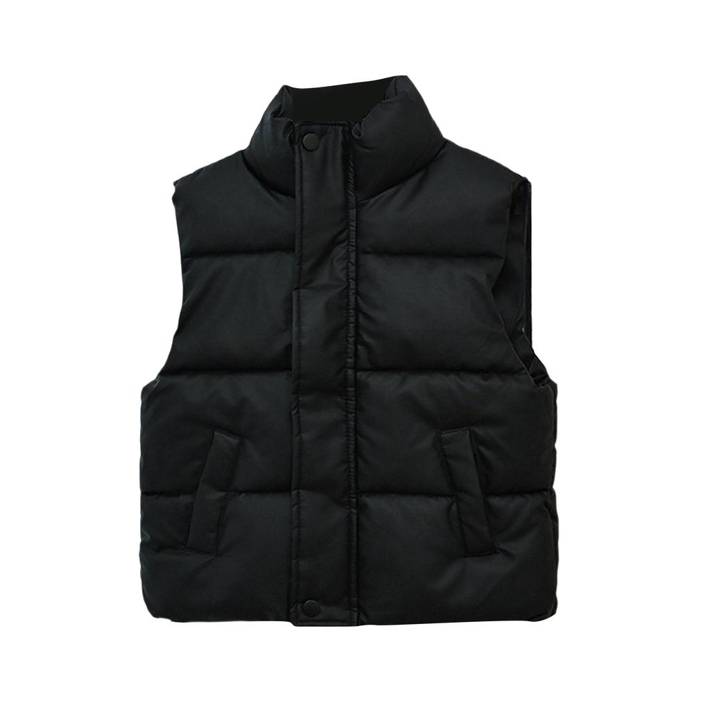 Kids' Stand Collar Vest - Thickened Sleeveless Jacket