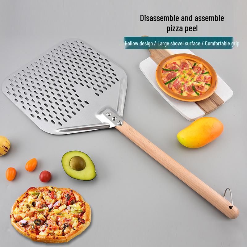 Detachable Stainless Steel Pizza Peel for Baking and Cake Flipping
