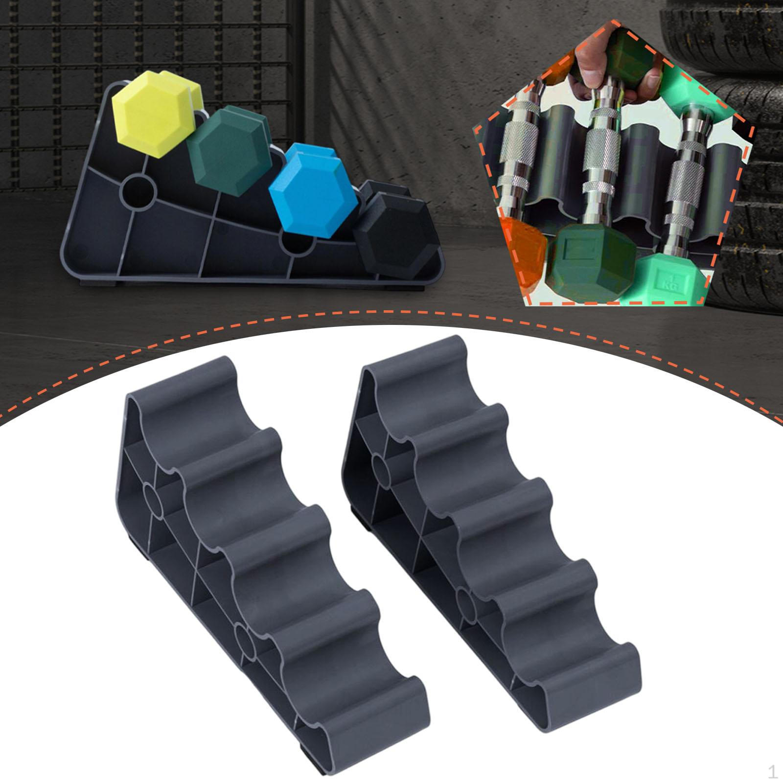 2x Стойки для гантелей, Стойки для ручных весов, Компактные, Устойчивые, Профессиональные, Экономящие место, Противоскользящие