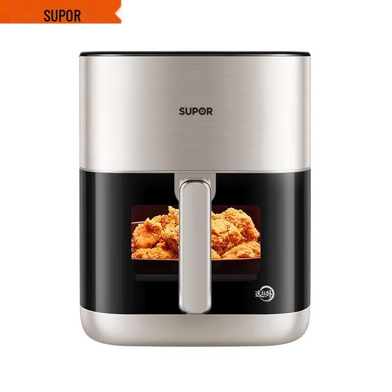 SUPOR 6L Smart Air Fryer with Visible Window and No-Flip Design CN plug (adapter included)