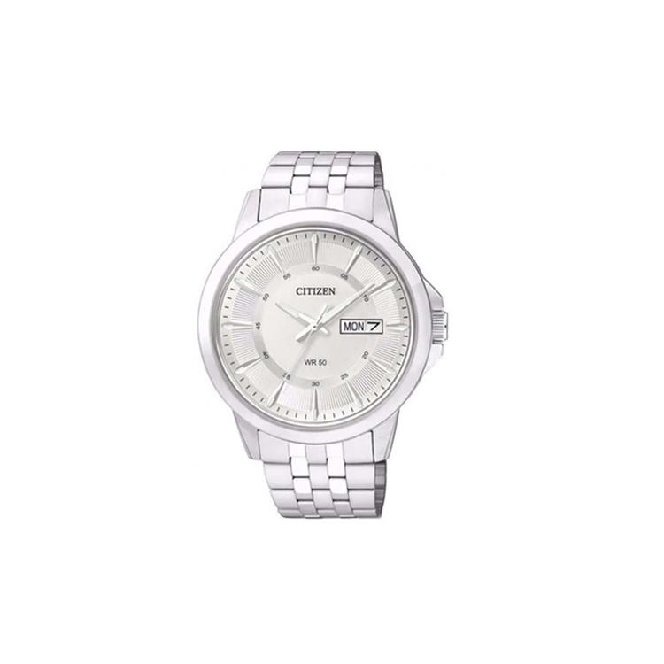 CITIZEN 50m Water Resistant Quartz Movement Stainless Steel Strap Watch Men s Watches Silver Dial BF2011-51A Silver Dial