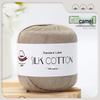 Hand-Woven Mulberry Silk Cotton Lace Yarn No. 6 for DIY Crochet & Fine Wool Projects