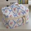 Vintage Butterfly Bow Flower Toiletry Bag With Soft Polyester Material For Daily Use