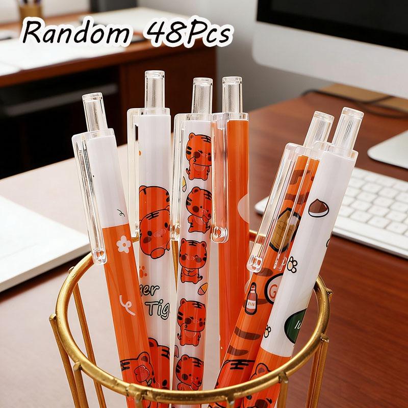 

1Pc Cute Cartoon Little Tiger Pens Kawaii Pen Set Quickly-Drying Black Erasable Pens Office School Supplies Kawaii Aesthetic Stationery Back To School Random style 1Pc