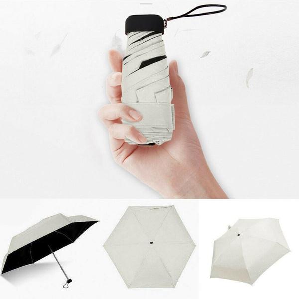 Portable Super Mini Pocket Compact Sun Anti UV 5 Umbrella Folding Rain Windproof Travel