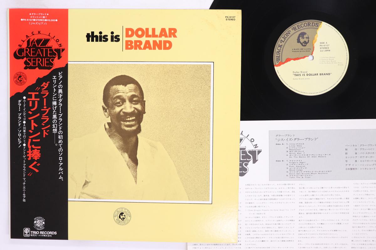 

LP Record DOLLAR BRAND This Is Dollar Brand PA6107 BLACK LION 1973 Japan Obi Jazz Used