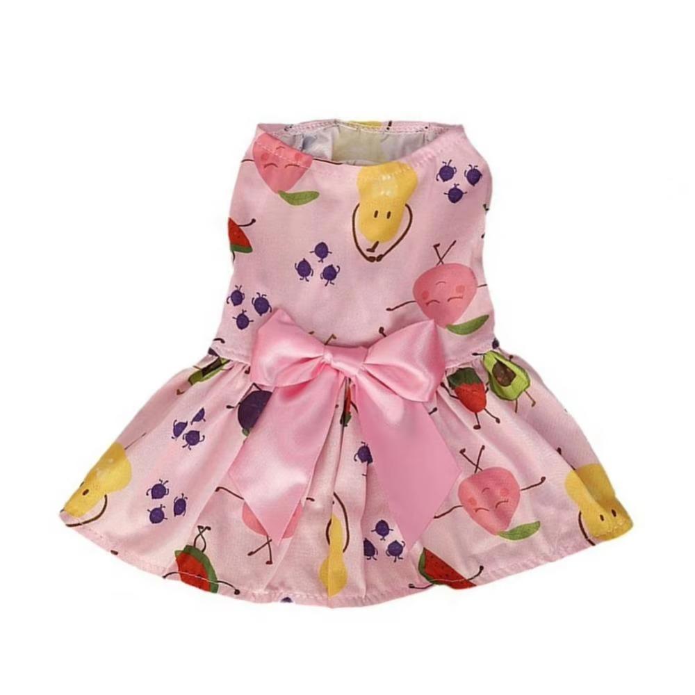 

Breathable Pet Bowknot Skirt Cute Pet Princess Dress Cartoon Dog Fruit Print Dress Dog/Cat L-Style 3