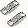 2pcs Chic Alloy Shoelace Buckles - Fashionable DIY Accessories for Boots & Jewelry, Shoelaces