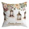 Ramadan Decoration 2024 Mubarak Cushion Cover Cotton Eid Mubarak Islamic Muslim Happy Eid Mosque Pillowcase Party Supplies