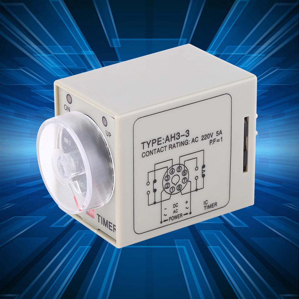 AH3 3 Time Relay Adjustable Delay Timer Switch AC 220V for Automatic  Control System