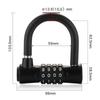 Security U-shaped Password Lock 4-digit Bicycle Lock Portable Password Padlock  Door