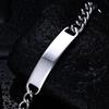 Vnox Personnalisé Gravé Bracelet Barre d'Identité pour Hommes Acier Inoxydable Classique Simple Personnaliser Nom Informations Bijoux pour Homme Cadeau