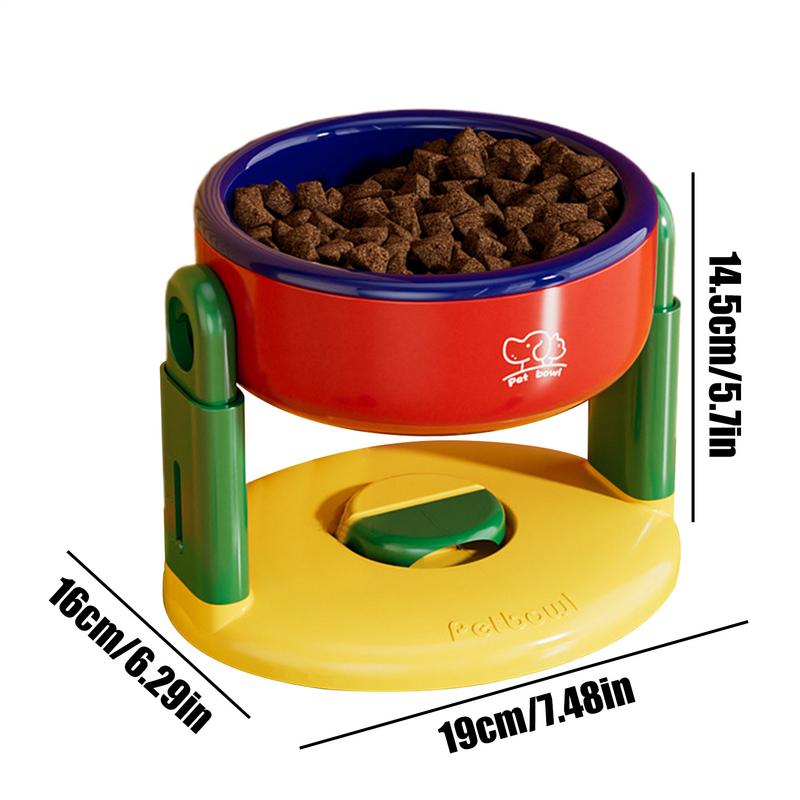 Cat Elevated Food Bowl Height Adjustable Suction Cup Elevated Cat Food And Water Bowls Non-slip Dish For Kitten Puppy Feeding