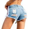 Women's High-Waist Ripped Denim Shorts - Sexy Summer Nightclub Style