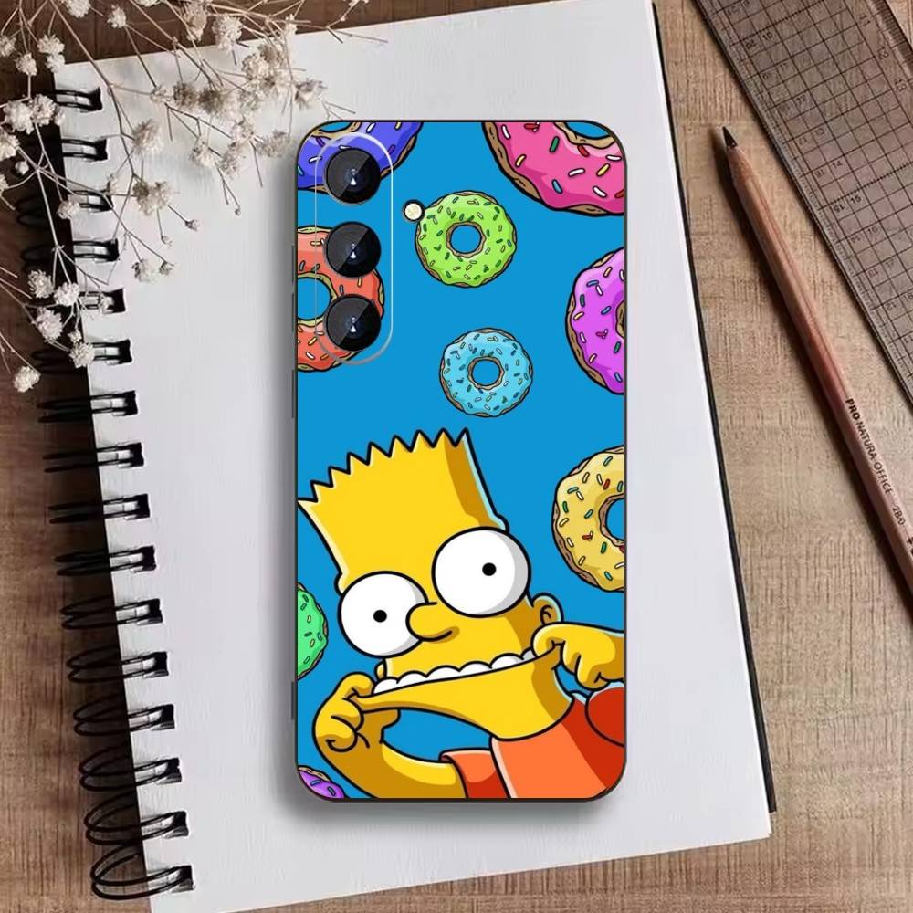 The D-Simpsons Cartoon Phone Case For Samsung Galaxy A73,A21s,A22,A31,A52,A53,A71,A41Soft Black Shell