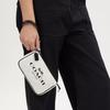 COACH Nolita Canvas With Smooth Leather Shoulder Bag Small Women's Black White CP252-SVCAH