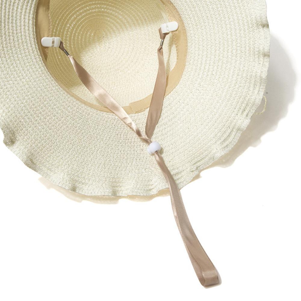 Anti-Lost Windproof Hat Strap Silk Ribbon Hat Chin Cord Portable Hat Windproof Rope  Hat