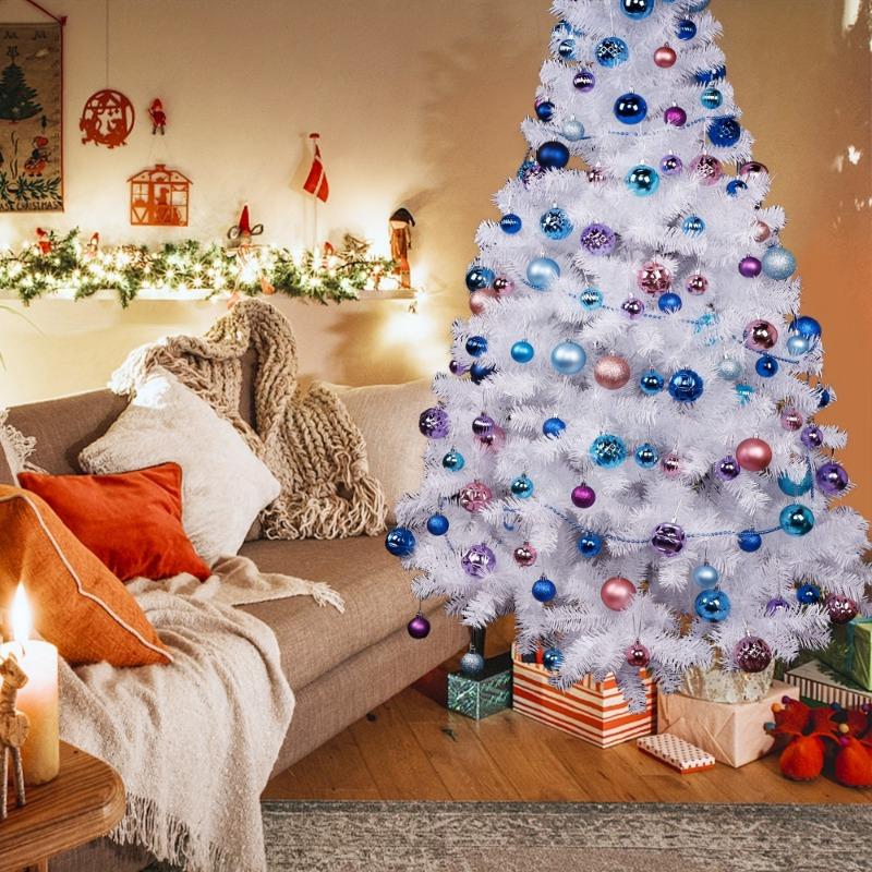 Hot Sale 24pcs Large Christmas Hanging Ball Ornaments for Holiday Party Decorations, Xmas Tree Decorations with Festive Colors