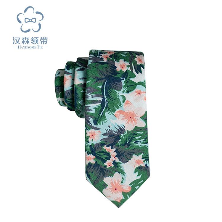 Printed Wedding Men'S Tie Casual Floral Cotton Tie Men'S Tie