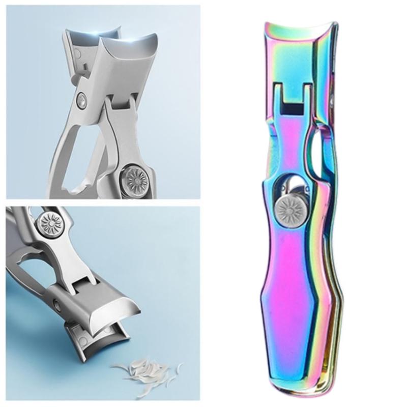 Large Opening Opening Nail Clippers Stainless Steel Nail Cutter with Nail File Toenail Cutter Nail Cutters for Elderly Adult