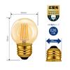 LVWIT E26 Base LED Filament Bulbs, 36W Equivalent, 420lm, Chandelier Bulbs, 2400K Brown, G45 Mini Edison Bulbs, Retro Style, PSE Compatible,