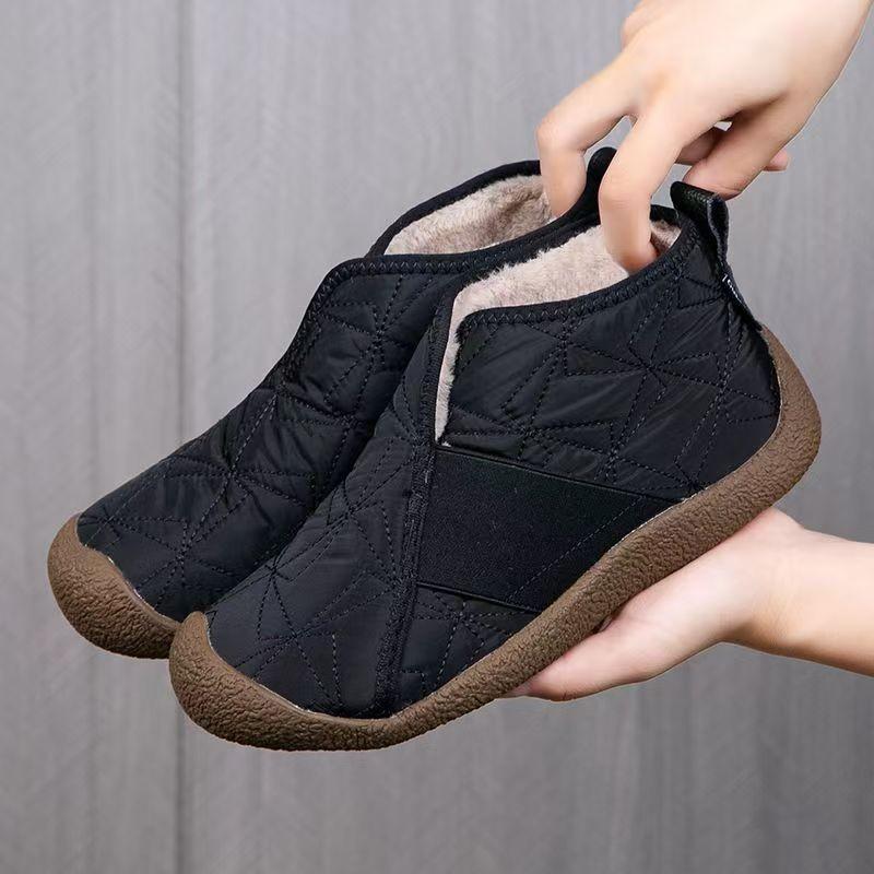 Winter New High-top Cotton Shoes Soft-soled Non-slip Mother Shoes Piled Thickened Lightweight Casual Fashion Snow Boots
