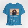 Couple Love Song Waveform Photo Tshirt  Unisex Personalized Music Design