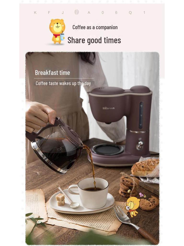 Bear American Vollautomatische Kaffee- und Teemaschine für Zuhause oder das Büro