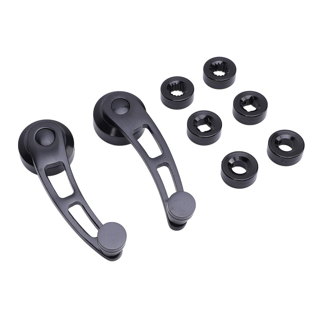 4 14 Zoll Fensterkurbelgriff-Kit Billet-Aluminium Schwarze Beschichtung Langlebig Leichtgewicht für Heiß