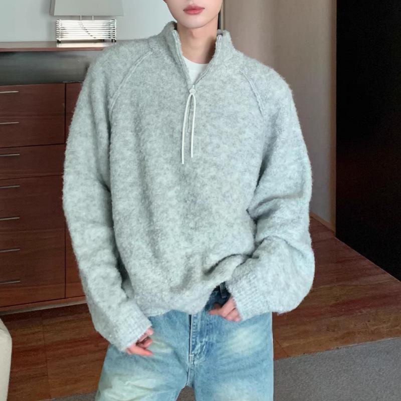 Cleanfit Retro Relaxed Half-Zip Wool Blend Sweater M
