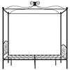 VidaXL Black Metal Canopy Bed Frames 140 X 200 Cm