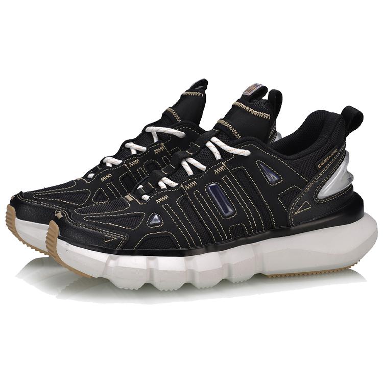 Li Ning Essence Synthetic Leather Balance Lightweight Low top Vintage Basketball Shoes Women's Black White AGBQ036-1
