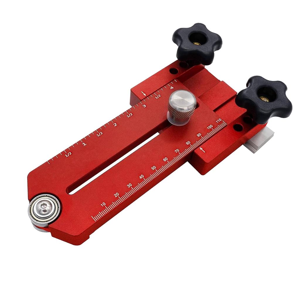 Extended Thin Ripping Jig Aluminum Alloy Metric Inch Woodworking Guide Jig for Table Saw Router Band Saw Miter T Tracks