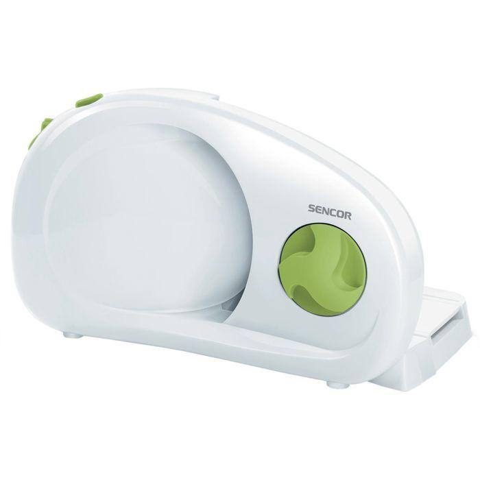 Trancheuse électrique - Sencor - SFS 1001GR - 100 W - Blanc / Vert