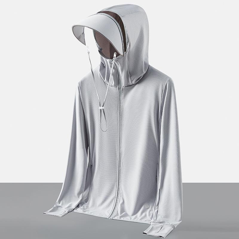 

2024 Women s Black Ice Silk Hooded Jacket - Breathable & Anti-UV with Sun Protection M