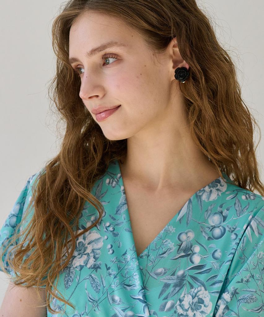 Bonide Mesh Cool Wrap Dress Flower Berry Mint