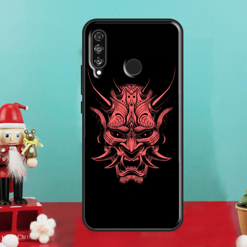 Japanese Samurai Oni Mask For Huawei Nova 7i 8i 11i 12i 12s 9 10 SE Y90 Y60 Y70 Y72 Y61 Y91 P30 P40 Lite P60 Pro Case