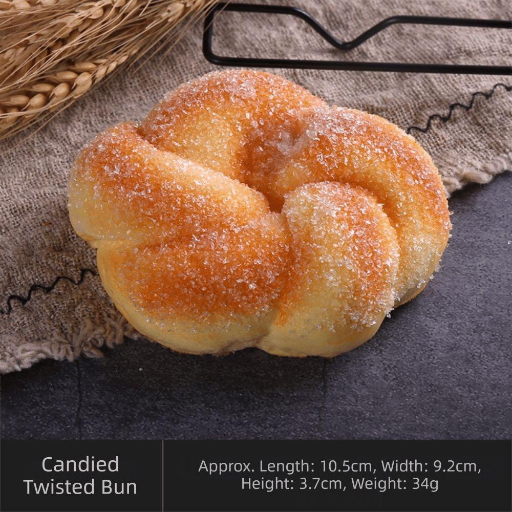 Soft Cake Toast PU Model Scale Food Fake Bread Ornaments Artificial Fake Bread Model Kitchen Toy